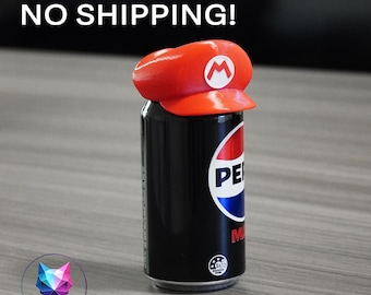 Digital File Nintendo Mario Hat Can Dust Cover Drink Lid Soda Cap Beverage Protector 3D Printing STL Printable Multi-Part No AMS