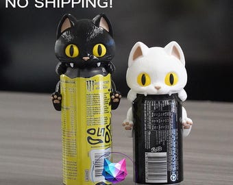 Digital Files Cat Cancover Dust Cover Soda Cap Drink Beverage Reusable Protector 3D Beginner Printing STL Printable Model Multi-Part No AMS