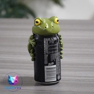 Digital Files Frog Can Lid Soda Can Cap Can Dust Cover Drink Cover Beverage Cover Reusable Can Protector 3D Print STL Printable Model
