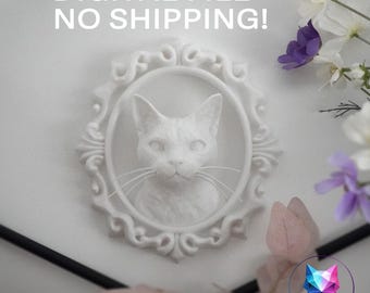 Digital file Pet Memorial Cat and Dog Animal Portrait Headshot Creative Polygon Geometry Decor Frame Artistic Style No Support 3D Print STL