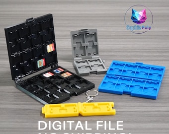 Digital File Nintendo Switch Game Cartridge Storage Set, Double Card Case with 4-8-16-32 Slots, OLED Holder, Keychain Box, 3D Printable STL