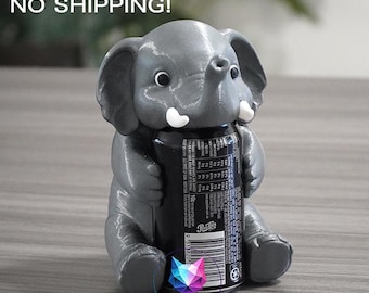 Digital Files Elephant CanCover Dust Cover Soda Cap Drink Beverage Lid Protector Beginner 3D Printing STL Printable Model Multi-Part No AMS