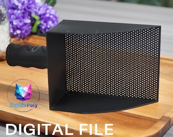 Digital Files Cat Litter Scoop STL File Fine Mesh Dust Sifter Powder Filter No Supports 3D Print STL Printable Digital Download