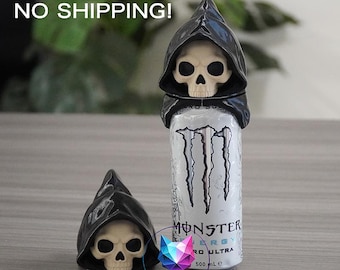Digital File Halloween Grim Reaper CanCover Soda Dust Cover Beverage Lid Reusable Drink Protection Beginner 3D Printing STL Multi-Part