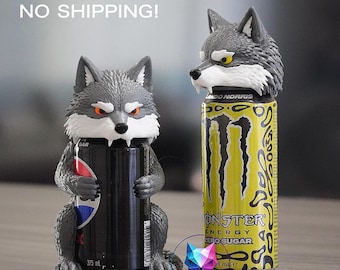 Digital File Multi-Part No AMS Wolf CanCover Soda Dust Cover Beverage Lid Reusable Cap Drink Protection Beginner 3D Printing STL Printable