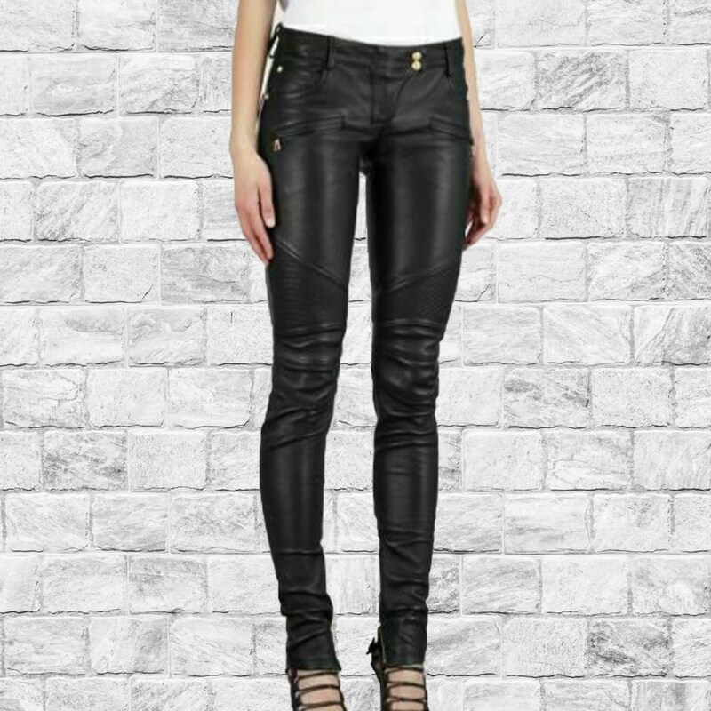 womens leather skinny pants