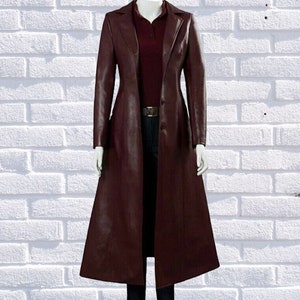 Manteau blazer rouge pour femme en cuir d'agneau véritable 100 % véritable doux en cuir pur, manteau pour femme en cuir d'agneau rouge, manteau blazer pour femme, cadeau pour elle