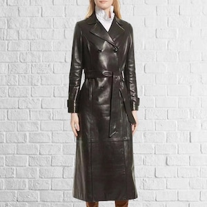 Nuovo vestito da sera da donna in vera pelle di agnello nera, da cocktail, da festa, per lei // Vera pelle //