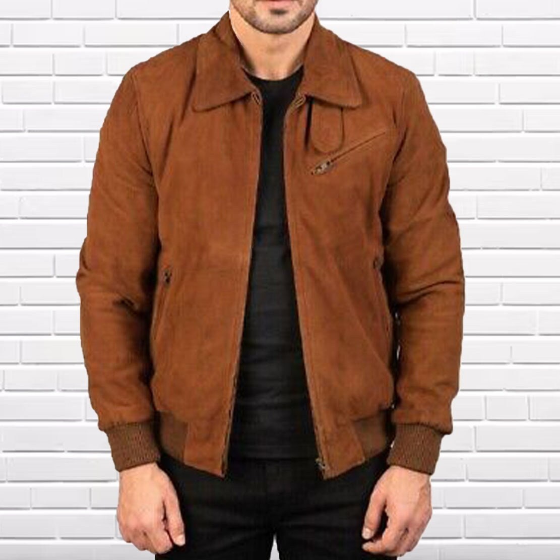 Mens tan shop bomber