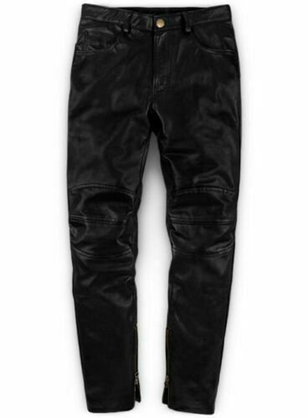 Men's Leather Pants Stylish Leather Outfits Motorcycle Biker Slim Fit