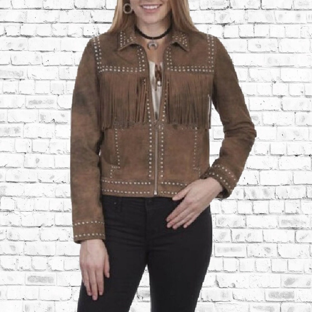 3510254 Brown Bike Suede Staple Jacket