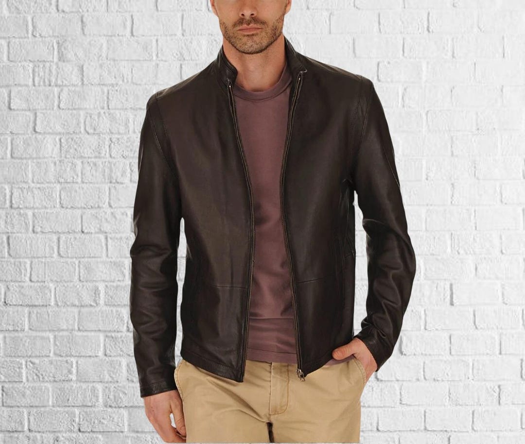 Echtleder Jacke Lederjacke Herren Extra Lange Ã¤rmel Herren