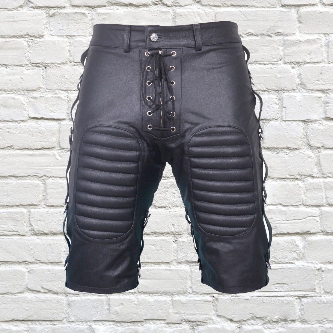 Short en cuir homme Etsy France