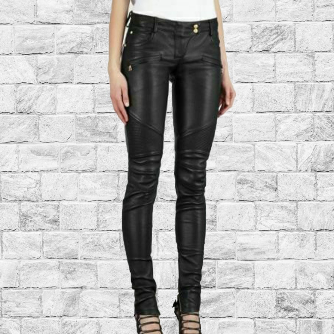Black leather skinny jeans best sale
