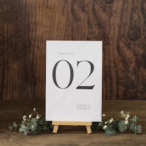 Minimalist Wedding Table Number Sign: DIY Canva Template (Instant Download) BW011