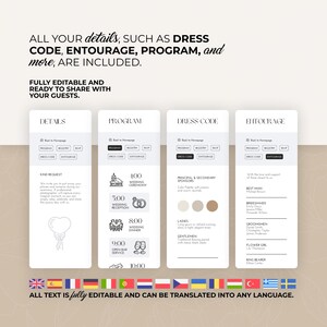Minimalist Wedding Web Invitation: RSVP, Countdown Timer Canva Template (Digital Download) image 7
