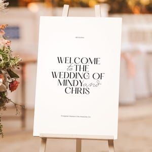 Welcome Sign Template, Minimalist Wedding Welcome Sign, Poster Size Wedding Welcome Sign, Editable Canva Template, Instant Download,  BW025