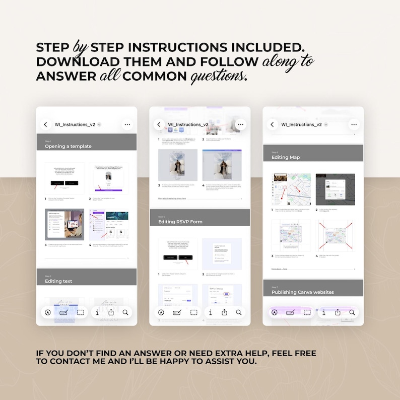 Digital Wedding Website Invitation: Trackable RSVP, Music, Live Countdown, Save the Date, Map, Online Invite (Fully Editable Canva Template) zdjęcie 18