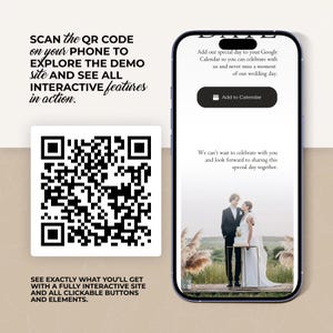 Digital Wedding Website Invitation: Trackable RSVP, Music, Live Countdown, Save the Date, Map, Online Invite (Fully Editable Canva Template) zdjęcie 16