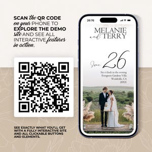 Digitale Hochzeitseinladung mit Countdown, Musik, Details und nachverfolgbarer Antwortmöglichkeit (bearbeitbare Canva-Vorlage) + Bonus Bild 16
