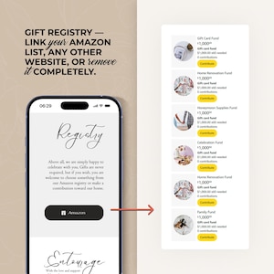Digital Wedding Website Invitation: Trackable RSVP, Music, Live Countdown, Save the Date, Map, Online Invite (Fully Editable Canva Template) zdjęcie 9