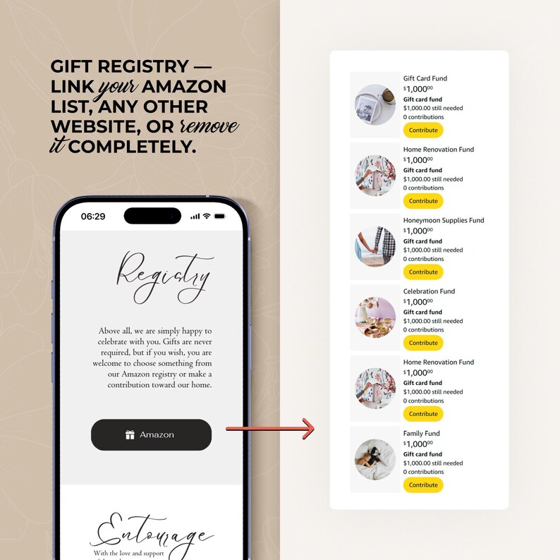 Digital Wedding Website Invitation: Trackable RSVP, Music, Live Countdown, Save the Date, Map, Online Invite (Fully Editable Canva Template) zdjęcie 9
