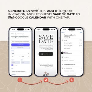 Digitale Hochzeitseinladung mit Countdown, Musik, Details und nachverfolgbarer Antwortmöglichkeit (bearbeitbare Canva-Vorlage) + Bonus Bild 9