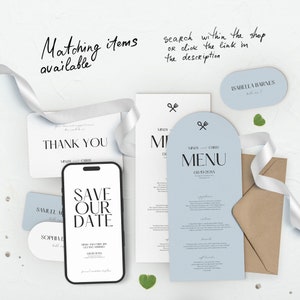 Wedding Video Invitation Template, Animated Wedding Invitation with RSVP, Details & Program, Add Your Own Photo and Music, Canva, BW025 image 9