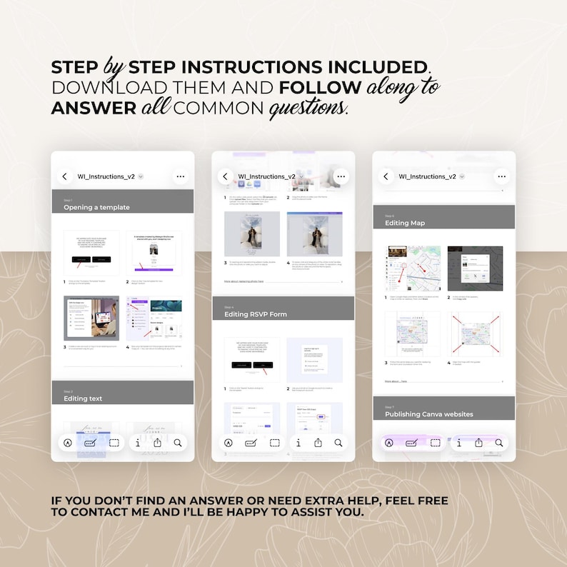 Digitale Hochzeitseinladung mit Countdown, Musik, Details und nachverfolgbarer Antwortmöglichkeit (bearbeitbare Canva-Vorlage) + Bonus Bild 18