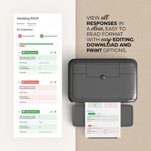 Minimalist Wedding Web Invitation: RSVP, Countdown Timer Canva Template (Digital Download) image 13
