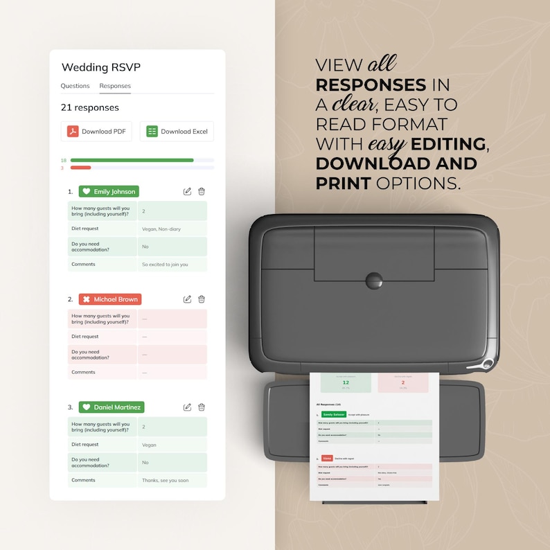 Minimalist Wedding Web Invitation: RSVP, Countdown Timer Canva Template (Digital Download) image 13