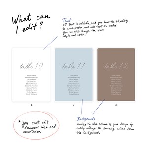4x6 Wedding Seating Chart Canva Template, 5x7 Wedding Table Seating ...