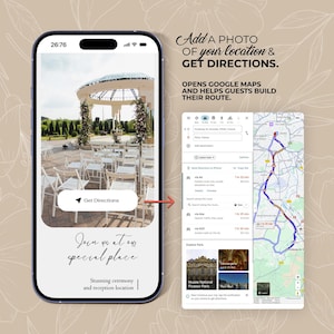 Digitale Hochzeitseinladung mit Countdown, Musik, Details und nachverfolgbarer Antwortmöglichkeit (bearbeitbare Canva-Vorlage) + Bonus Bild 6