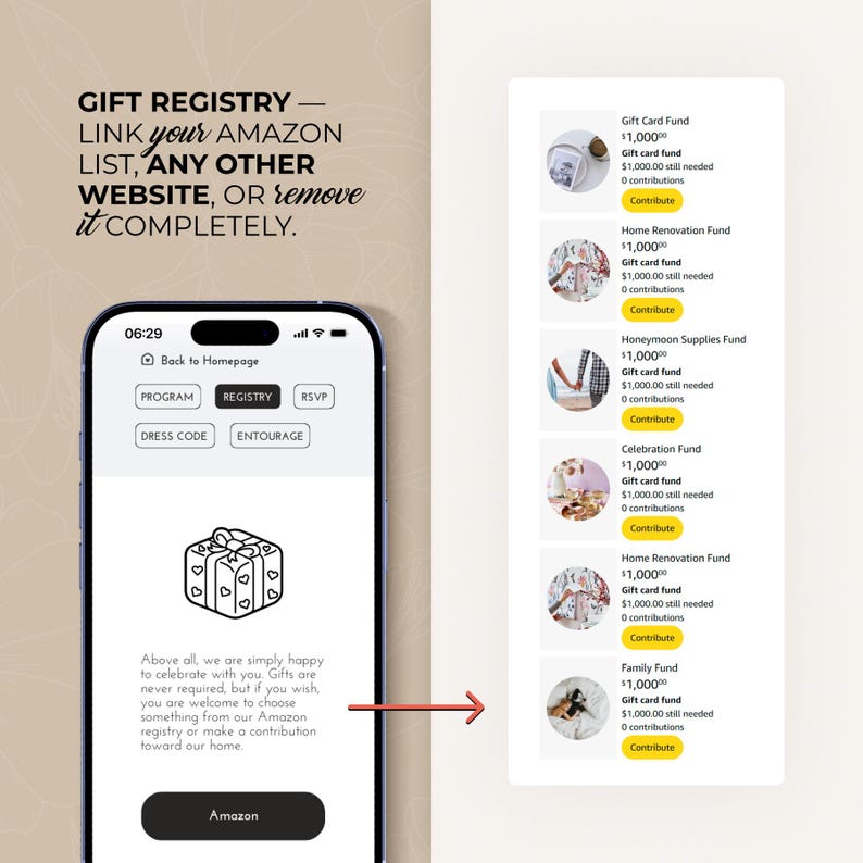 Minimalist Wedding Web Invitation: RSVP, Countdown Timer Canva Template (Digital Download) image 8