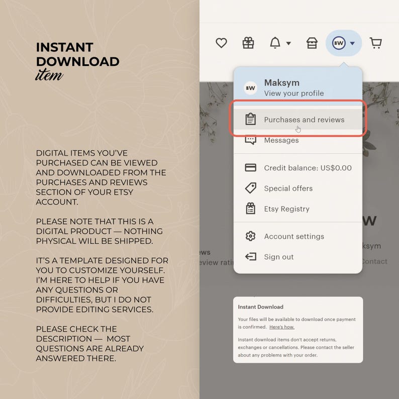Minimalist Wedding Web Invitation: RSVP, Countdown Timer Canva Template (Digital Download) image 19