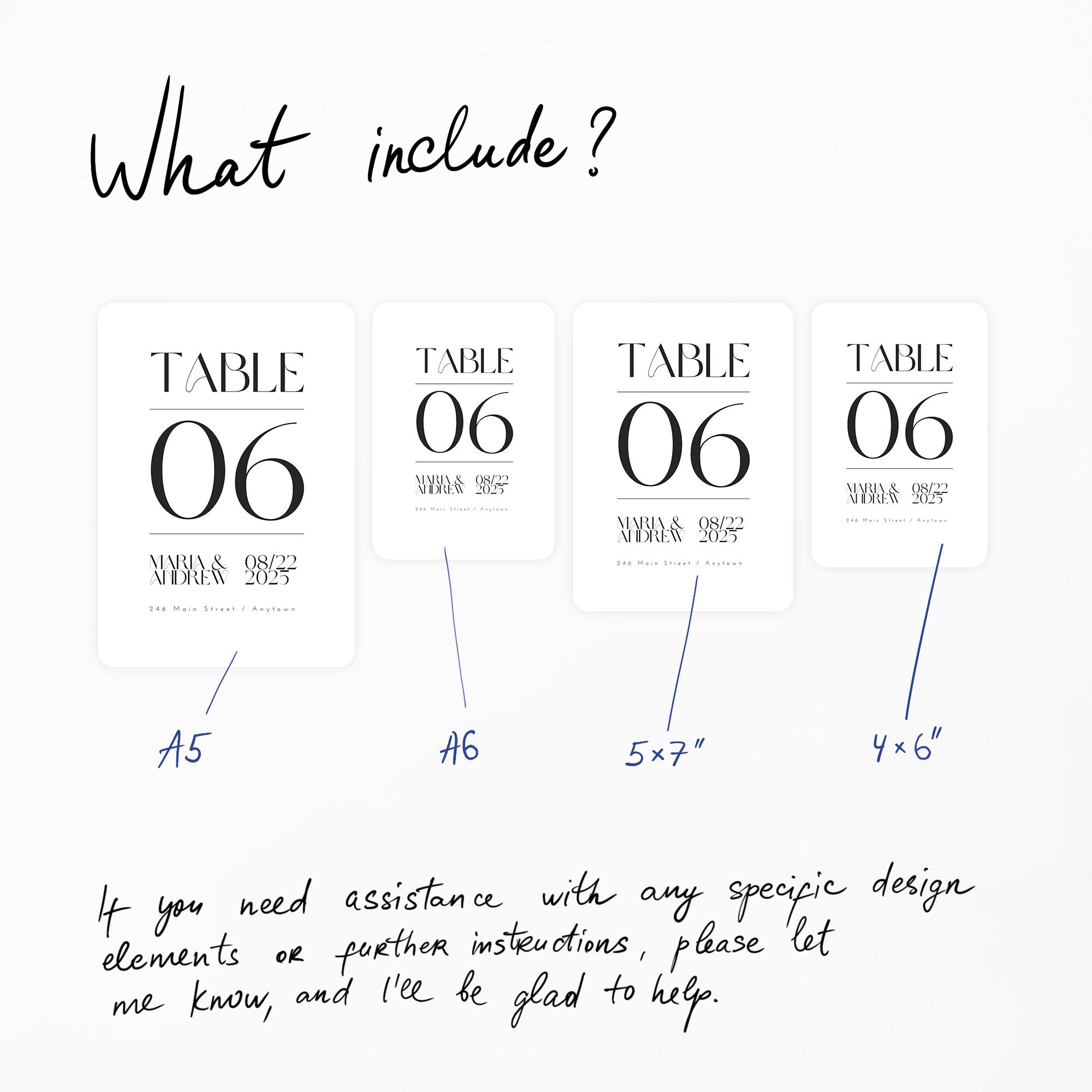 Printable Wedding Table Numbers, Modern Wedding Table Numbers Editable ...