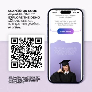 Class of 2026 Digital Graduation Invitation: Canva Website Template with Trackable RSVP & Countdown zdjęcie 15
