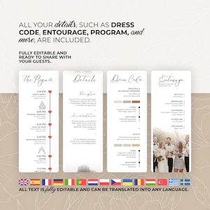 Digitale Hochzeitseinladung mit Countdown, Musik, Details und nachverfolgbarer Antwortmöglichkeit (bearbeitbare Canva-Vorlage) + Bonus Bild 7