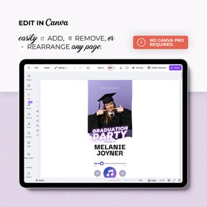 Class of 2026 Digital Graduation Invitation: Canva Website Template with Trackable RSVP & Countdown zdjęcie 4