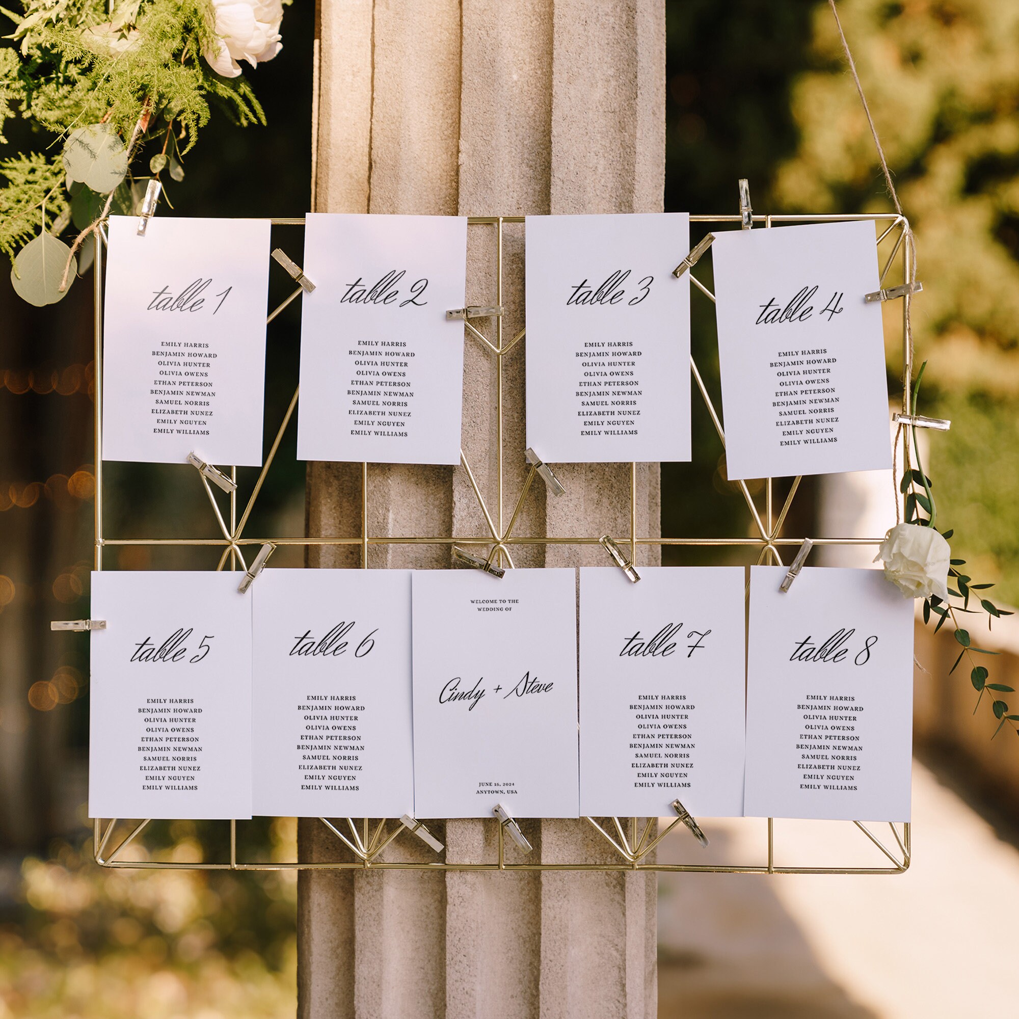Editable Wedding Seating Chart Template, Printable Seating Arrangement ...