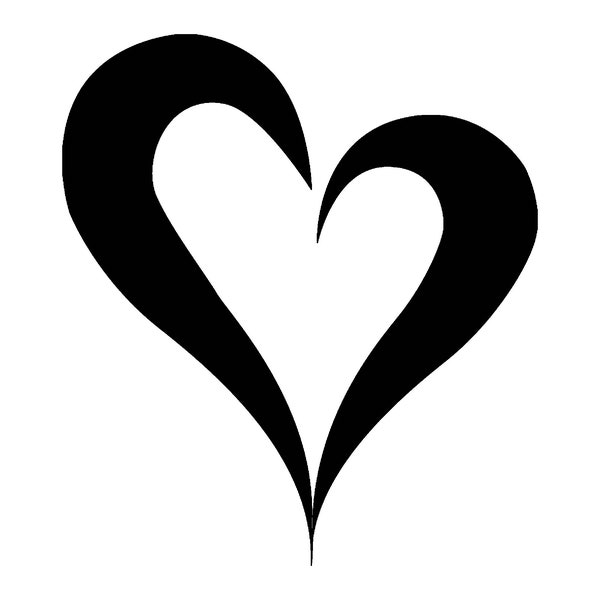 Open Heart SVG Heart Script SVG Clipart Heart png Cricut Heart Symbol svg Cutting File for Cricut svg files for cricut Instant Download