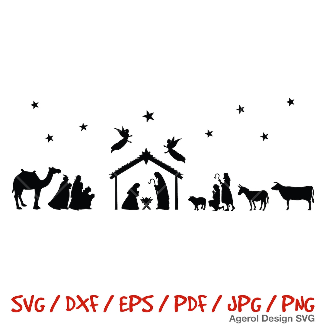 Nativity Scene SVG Nativity SVG Nativity DXF Nativity Scene Png