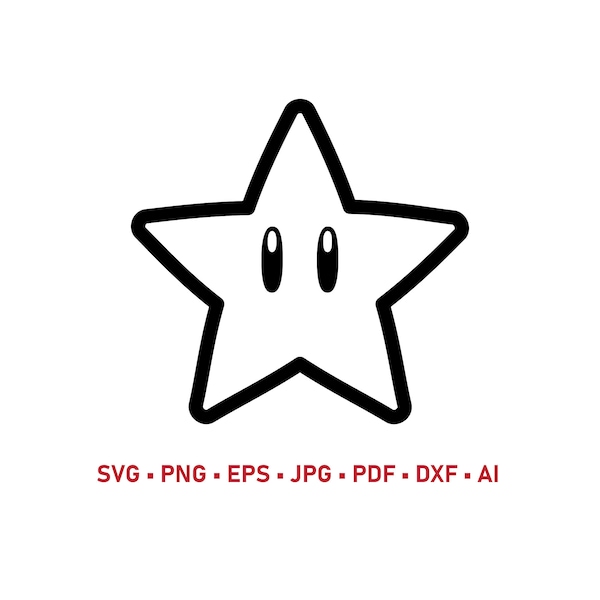 SVG files for Cricut Mario Star SVG for Cricut Craft Machines Cricut Cameo Silhouette SVG File Mario Star dxf Mario Star cut file Silhouette