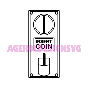 Fente pour pièce de monnaie SVG insérer une pièce de monnaie SVG Arcade SVG machine de jeux d'arcade svg distributeur automatique Svg argent Svg fente pour pièce de monnaie Dxf fente pour pièce de monnaie Png fente pour pièce de monnaie Clipart