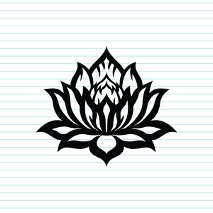 Loto svg Fiore di loto svg Namaste svg Yoga svg Zen svg Arte divina femminile svg Meditazione Svg Spirituale Svg Logo di loto svg Unalome Om svg