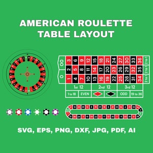 American Roulette Table Layout SVG Roulette SVG Roulette Wheel SVG  Roulette Sheet svg Roulette Table Towel Roulette Table Doormat Design