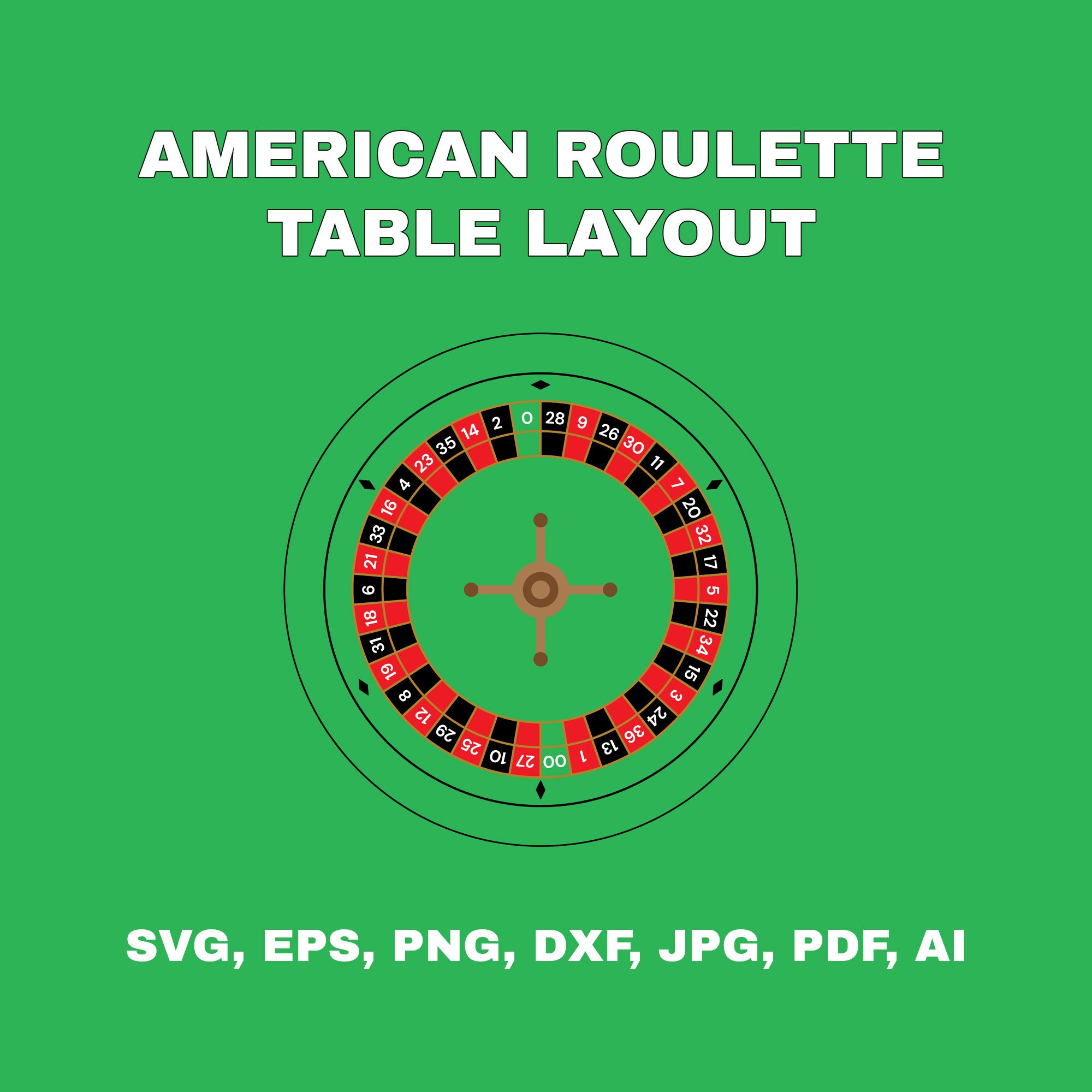 American Roulette Table Layout SVG Roulette Layout SVG Roulette Wheel SVG Roulette Table Sheet ...