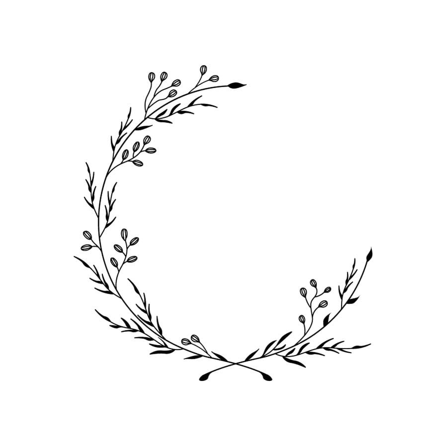 Floral Wreath SVG Flower Wreath for funeral SVG Dried flower wreath svg file for Wedding Sign Wreath svg Branch Floral Laurel Wreath SVG