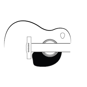Gitaar monogram SVG voor tuimelaar akoestische gitaar SVG monogram gitaar naamplaatje monogram gitarist monogram SVG Cricut & Laser Cutter monogram