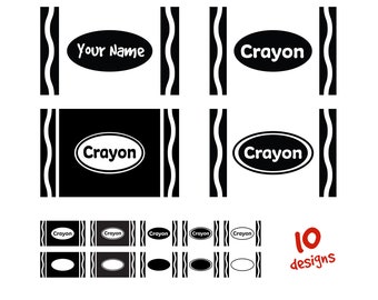 Crayon Svg Crayola Svg Crayon Wrapper Svg Crayon Wrapper Cut File Halloween Crayon Svg Crayons Shirt Svg Crayon Cut File